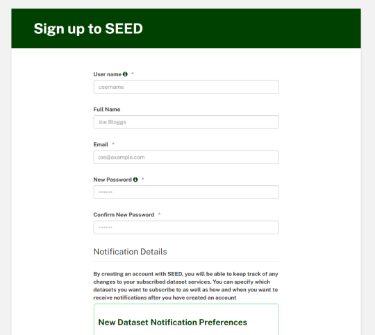 Sign up to SEED
